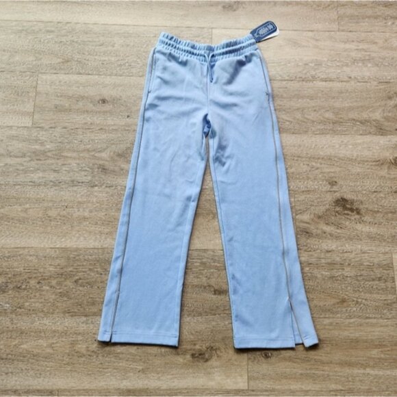 MTA Sport Blue Pants Girls Large 10-12 Wide Leg Nwt Athleisure Lounge - Picture 5 of 15